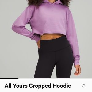Lululemon all yours cropped hoodie